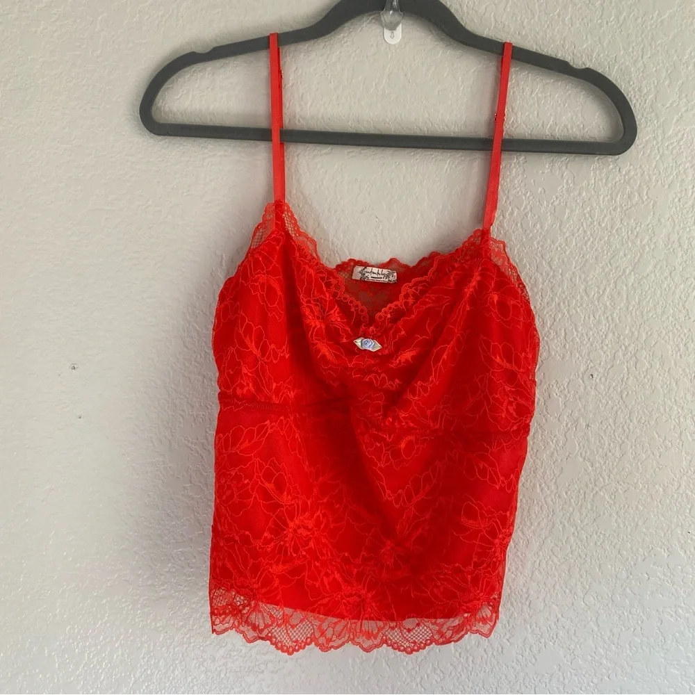 NEW Free People Lacey Essential Red Cami